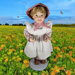 Ashton Drake Little House on the Prairie Carrie Ingalls Original 1993 Doll Stand